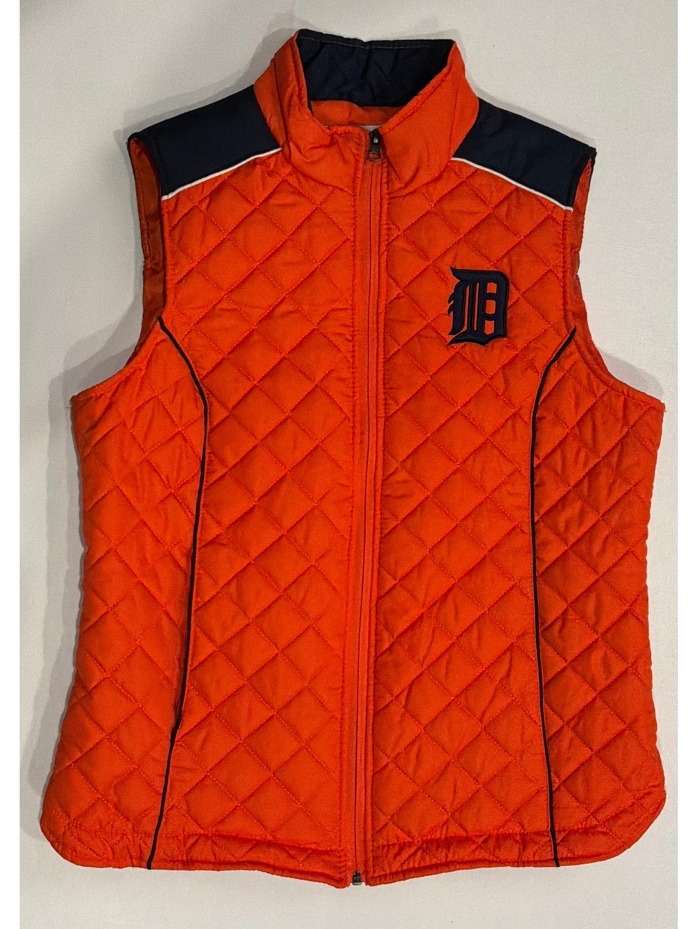 Detroit Tigers orange quilted vest